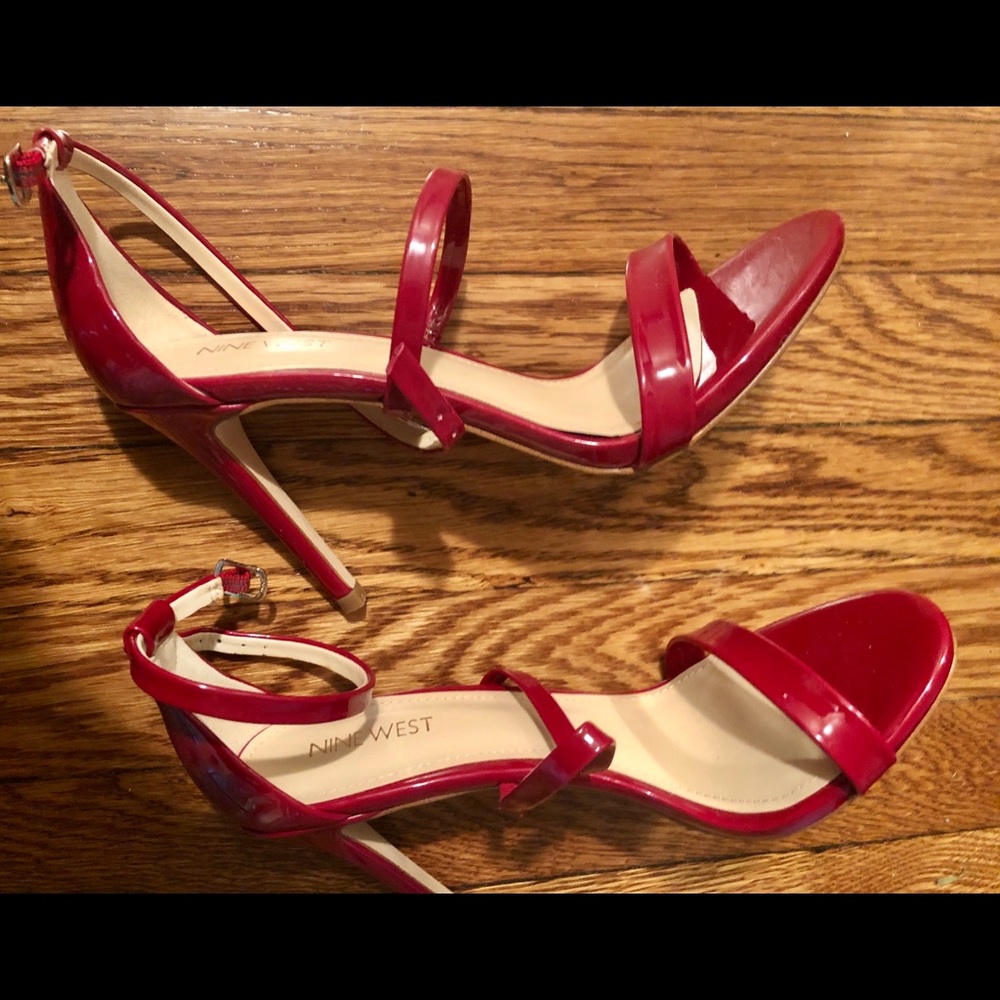 Nine West Red Strappy Stiletto Liora size 8.5